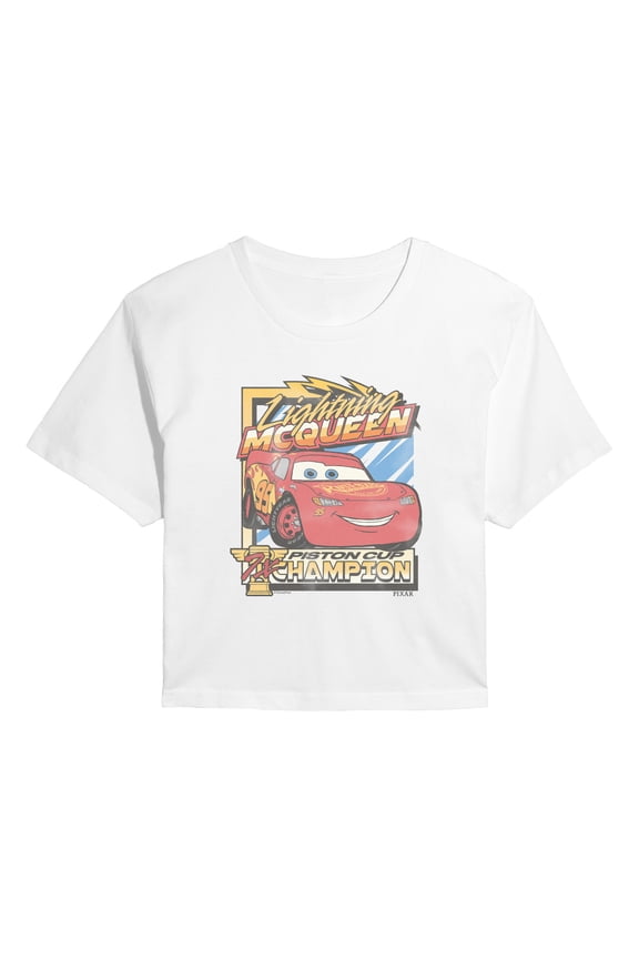 Cars - Mcqueen Champion - Juniors Cropped Graphic T-Shirt