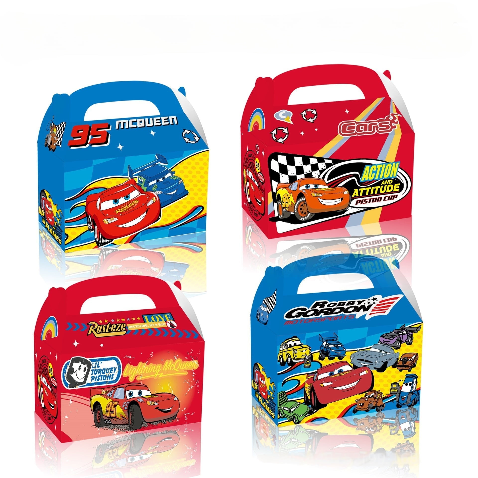 Cars Party Favor Boxes - 12 Pcs Party Favor Candy Boxes for Anime Theme Birthday Party Supplies Decor,Birthday Game Party Kraft Paper Gift Bag Decorations