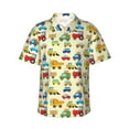 thumbnail image 1 of Cars Pattern Hawaiian Shirts For Men, Summer Short-Sleeve Relaxed-Fit Button-Down Shirts Large, 1 of 9