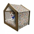 thumbnail image 1 of Cars Pet House, Transport and Logistics Theme with Lorry Cargo Truck Muscle Car and Taxi Boy Toys, Outdoor & Indoor Portable Dog Kennel with Pillow and Cover, 5 Sizes, Multicolor, by Ambesonne, 1 of 5