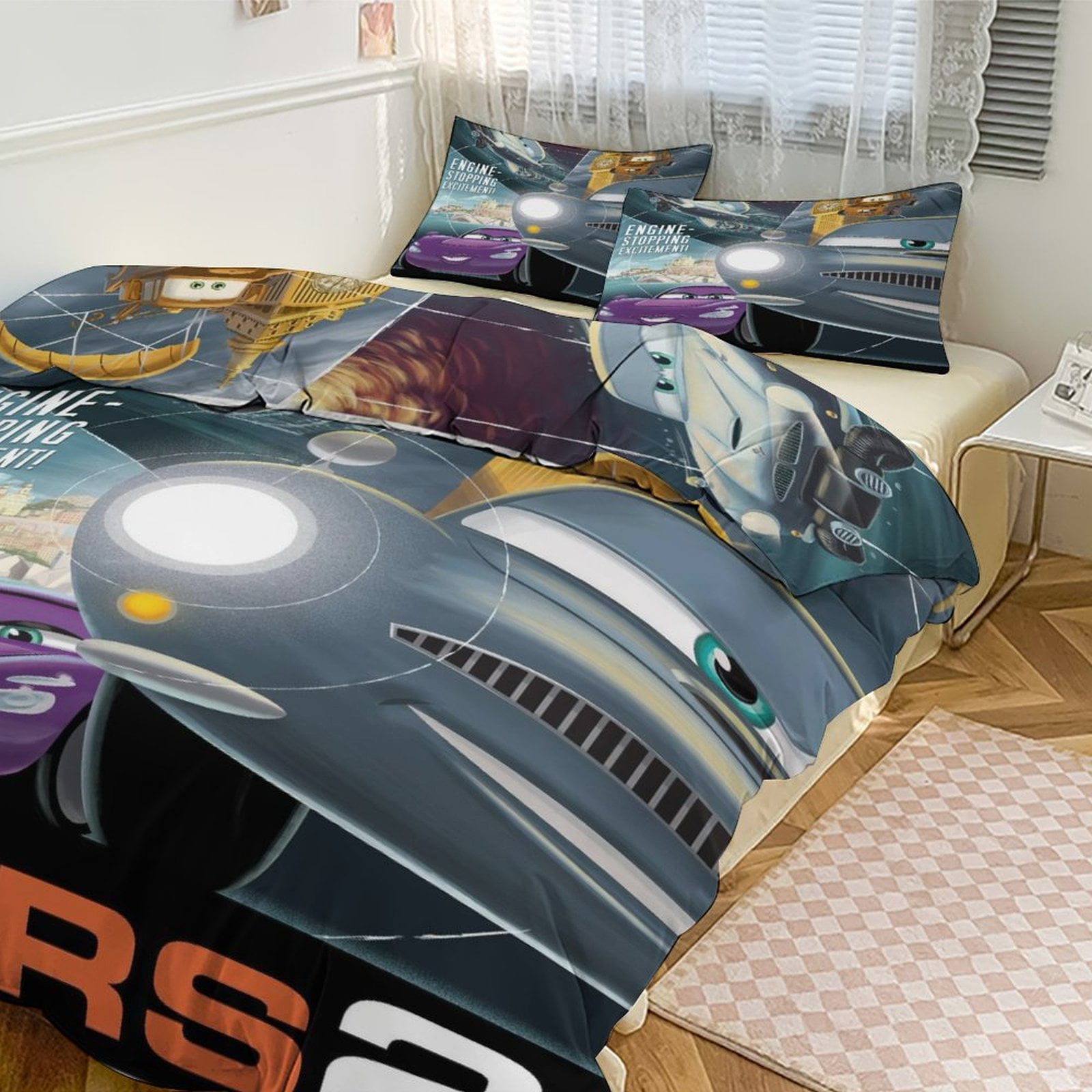 Cars Piston Cup Circuit Blue, Red, And Yellow, Lightning McQueen And