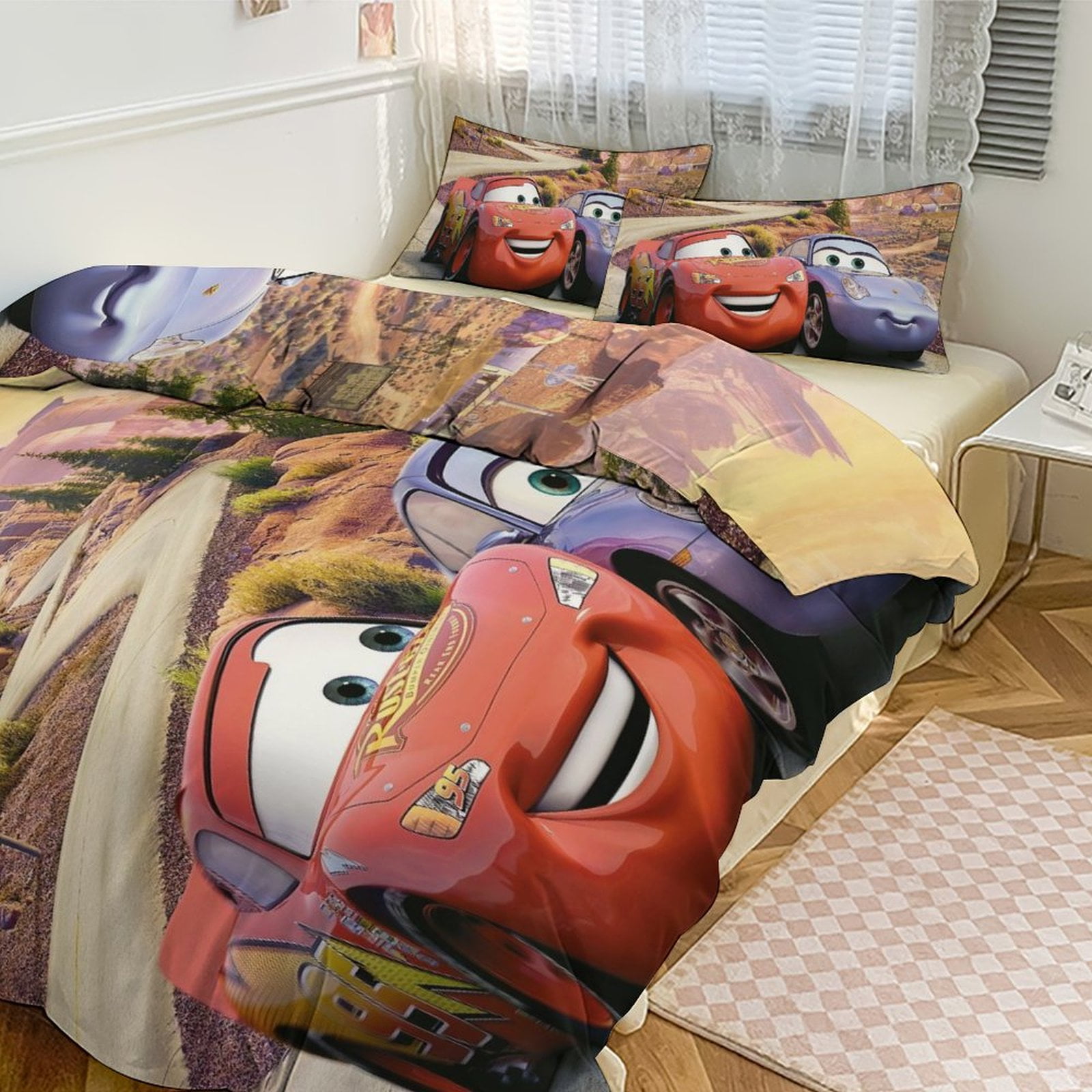 Cars Piston Cup Circuit Blue, Red, And Yellow, Lightning McQueen And