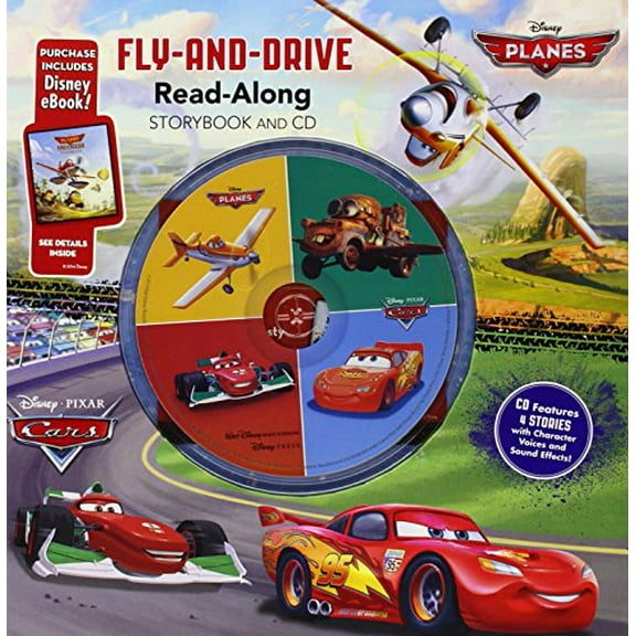 Pre-Owned Cars / Planes Fly-And-Drive Read-Along Storybook and CD: Purchase Includes Disney Ebook! - CD Features 4 Stories with Character Voices and Sound Effec (Hardcover)
