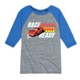 thumbnail image 1 of Cars - Race Ready - Toddler & Youth Raglan Graphic T-Shirt, 1 of 4