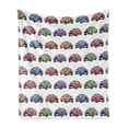 thumbnail image 1 of Cars Soft Flannel Fleece Blanket, Colorful Speedy Sports Cars with Different Angles Hand Drawn Fast Vehicles, Cozy Plush for Indoor and Outdoor Use, 70" x 90", Red Fern Green Purple, by Ambesonne, 1 of 6