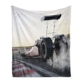 thumbnail image 1 of Cars Soft Flannel Fleece Throw Blanket, Dragster Racing down the Track Burnout Competition Speed Sports Technology, Cozy Plush for Indoor and Outdoor Use, 70" x 90", Grey Black White, by Ambesonne, 1 of 6