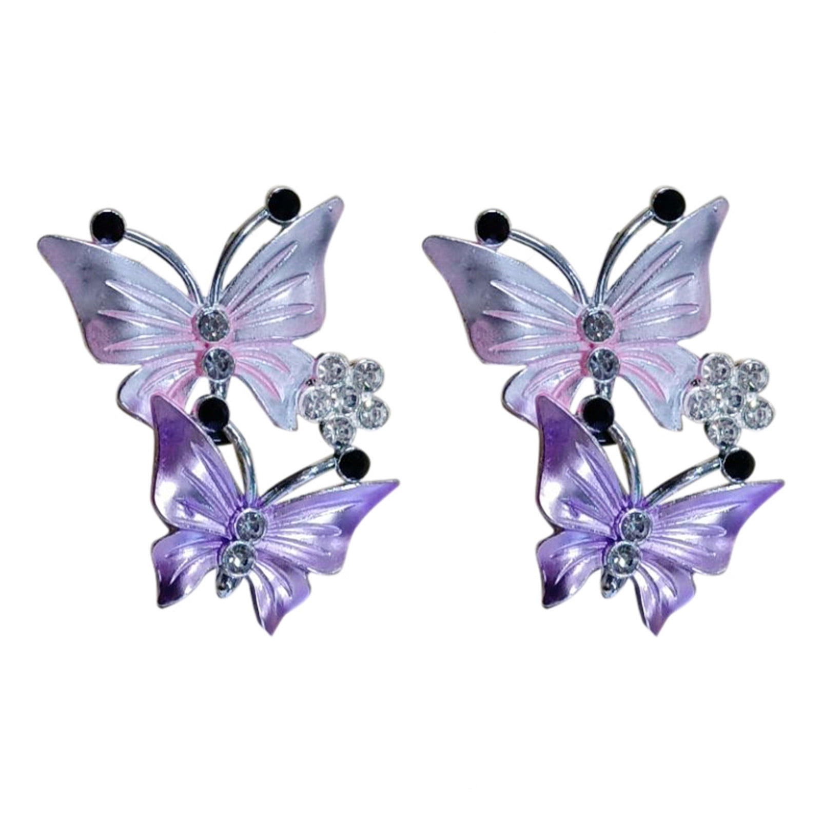 Cars Sparkling Double Butterfly Rhinestone Car Accessories Butterfly