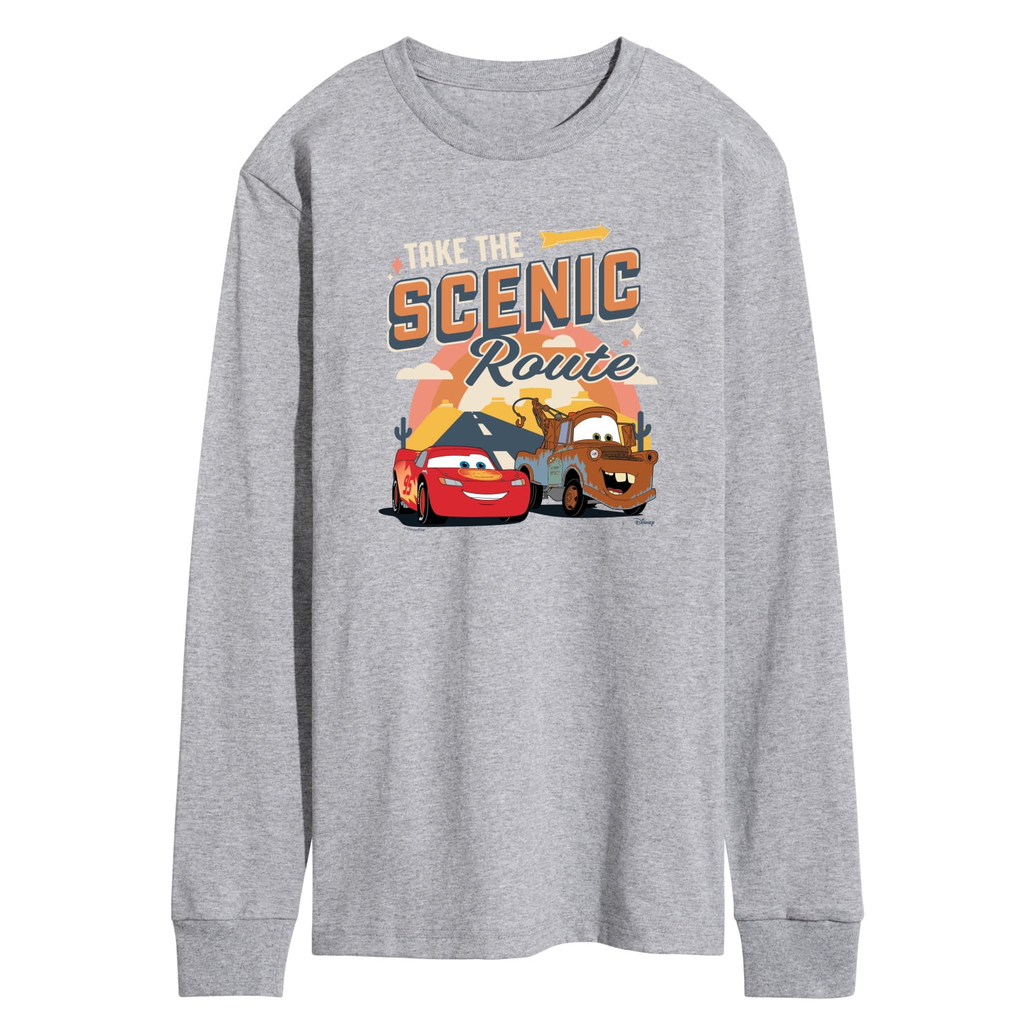 Cars - Take The Scenic Route - Men's Long Sleeve Graphic T-Shirt ...