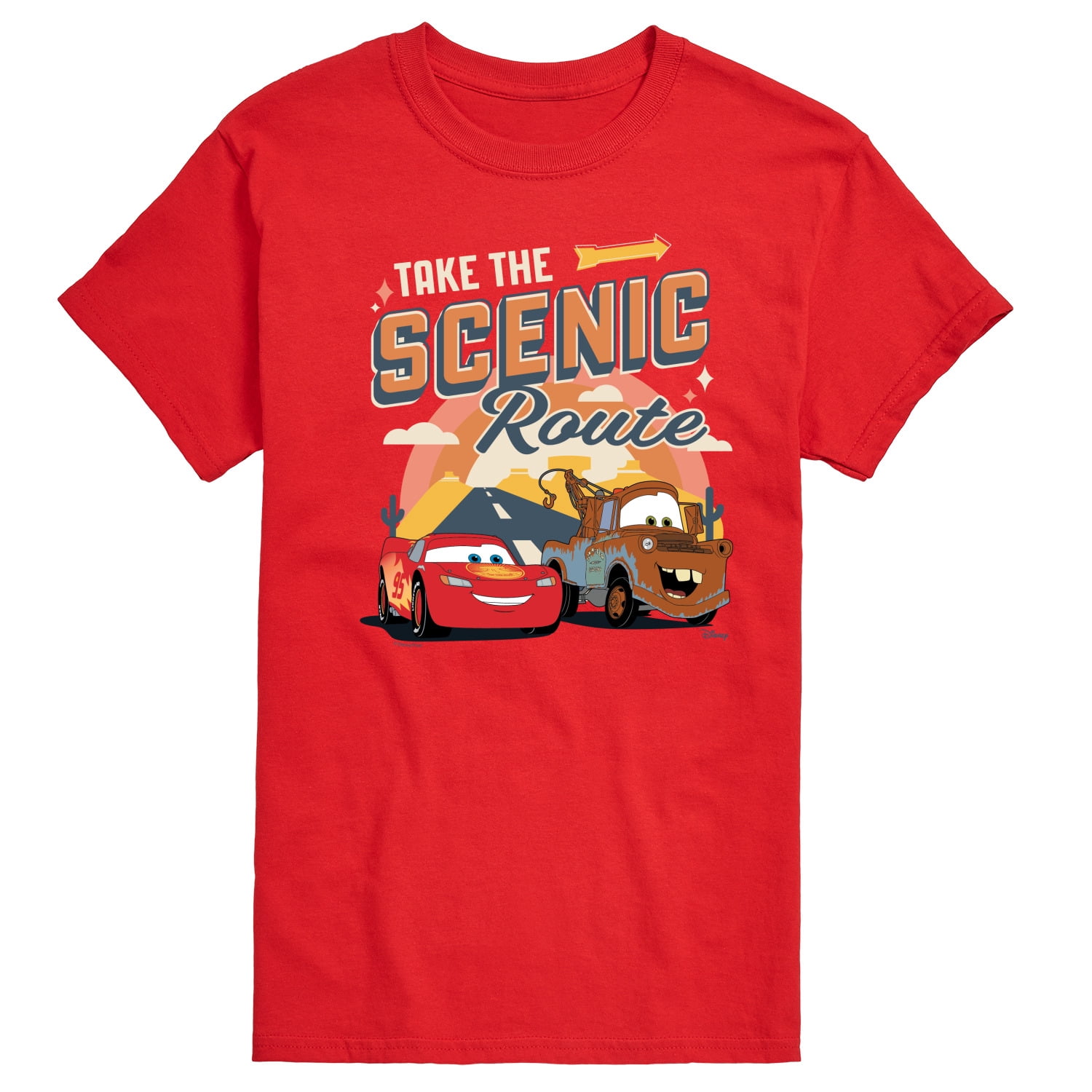 Cars - Take The Scenic Route - Men's Short Sleeve Graphic T-Shirt ...