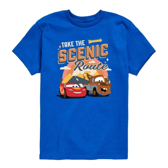 Cars - Take The Scenic Route - Toddler Boys Short Sleeve Graphic T-Shirt