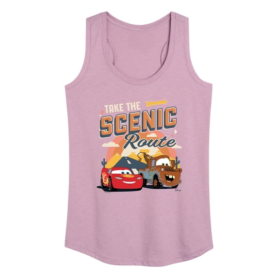 Cars - Take The Scenic Route - Women's Racerback Graphic Tank