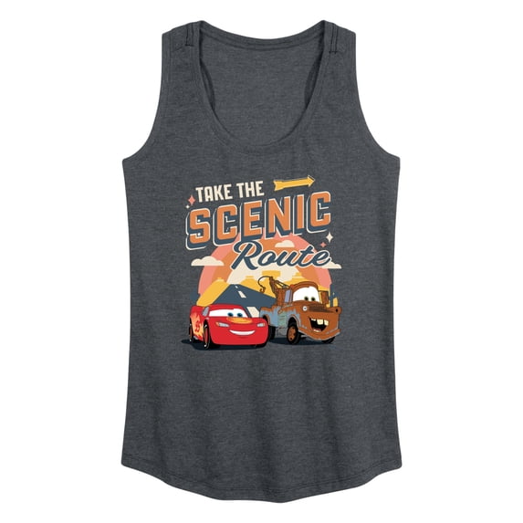 Cars - Take The Scenic Route - Women's Racerback Graphic Tank