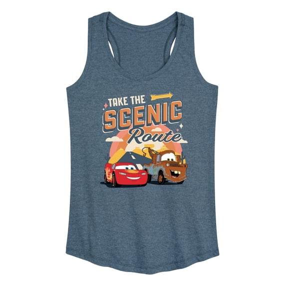 Cars - Take The Scenic Route - Women's Racerback Graphic Tank