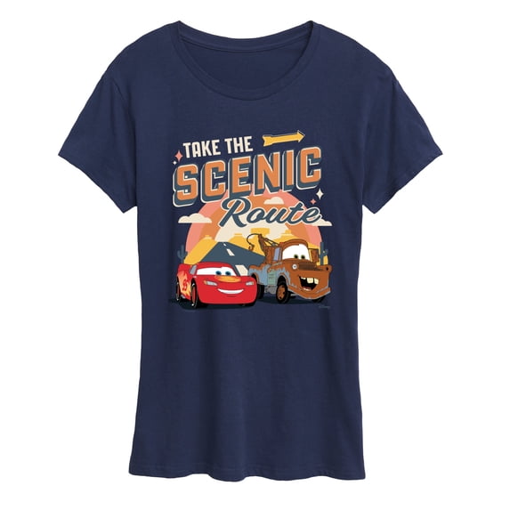 Cars - Take The Scenic Route Short Sleeve Graphic T-Shirt