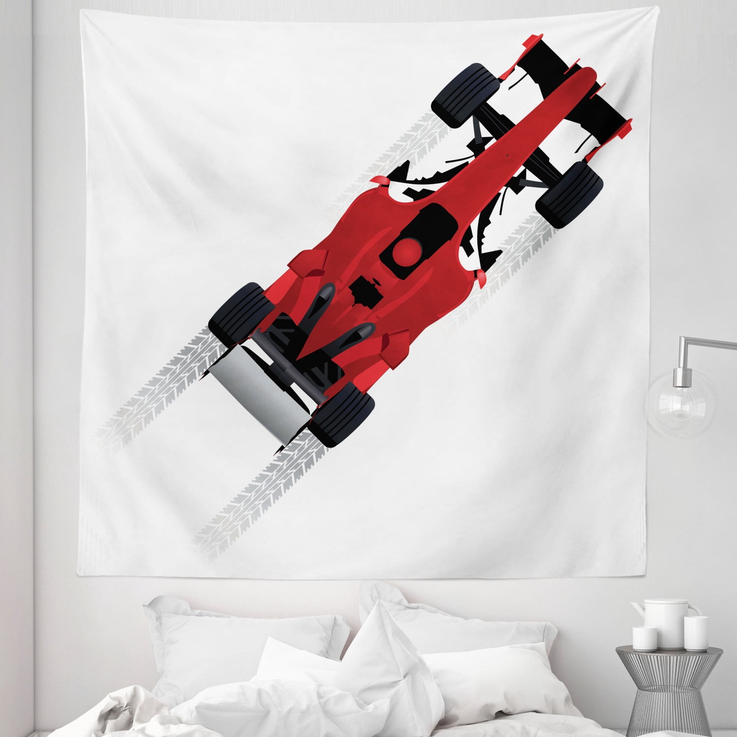 Cars Tapestry, Formula Car on Speedway Championship Fast Performance ...