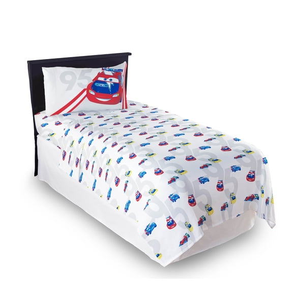 Cars Kids 3-Piece Sheet Set, The Race Is On, Multicolor, Disney, Twin Sized