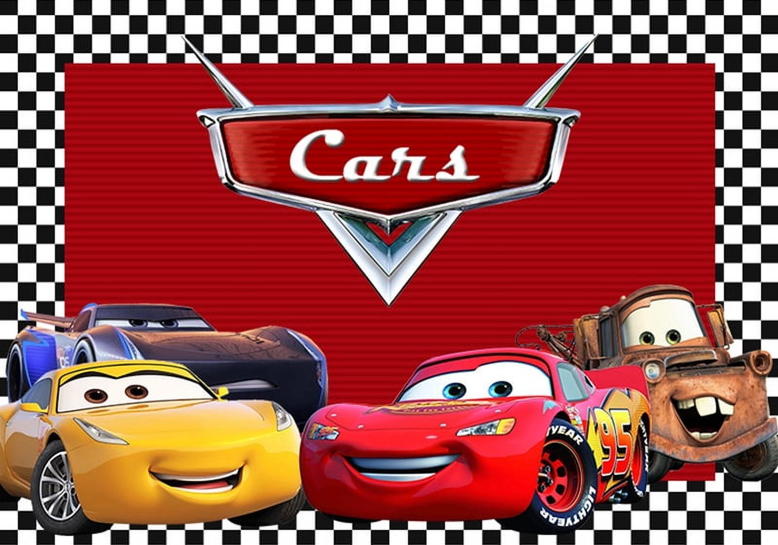 Cars Theme Banner Backdrops Baby Boy 1st Birthday Photography Lightning ...