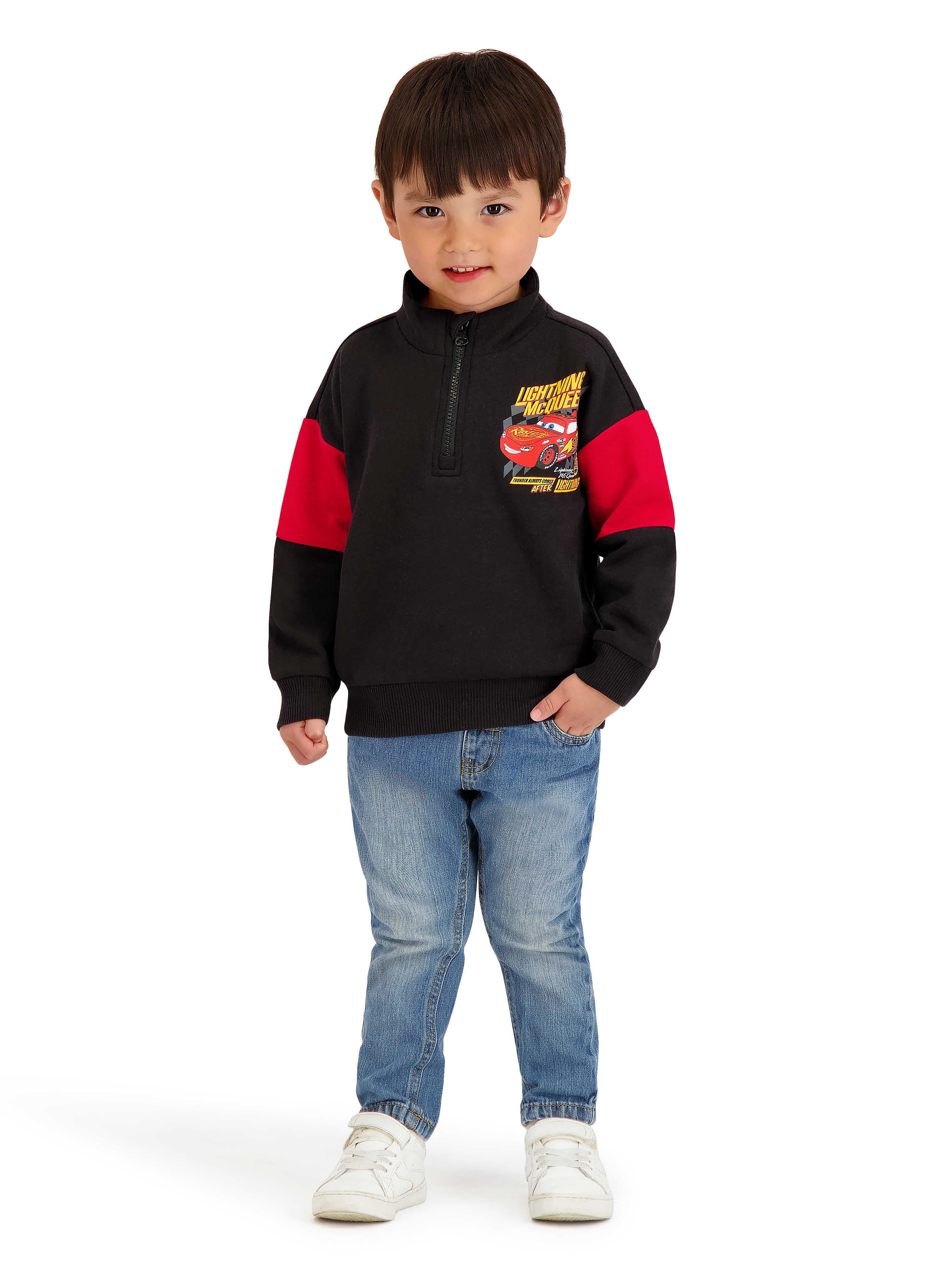 Cars Toddler Boys Quarter Zip Top, Sizes 12 Months - 5T