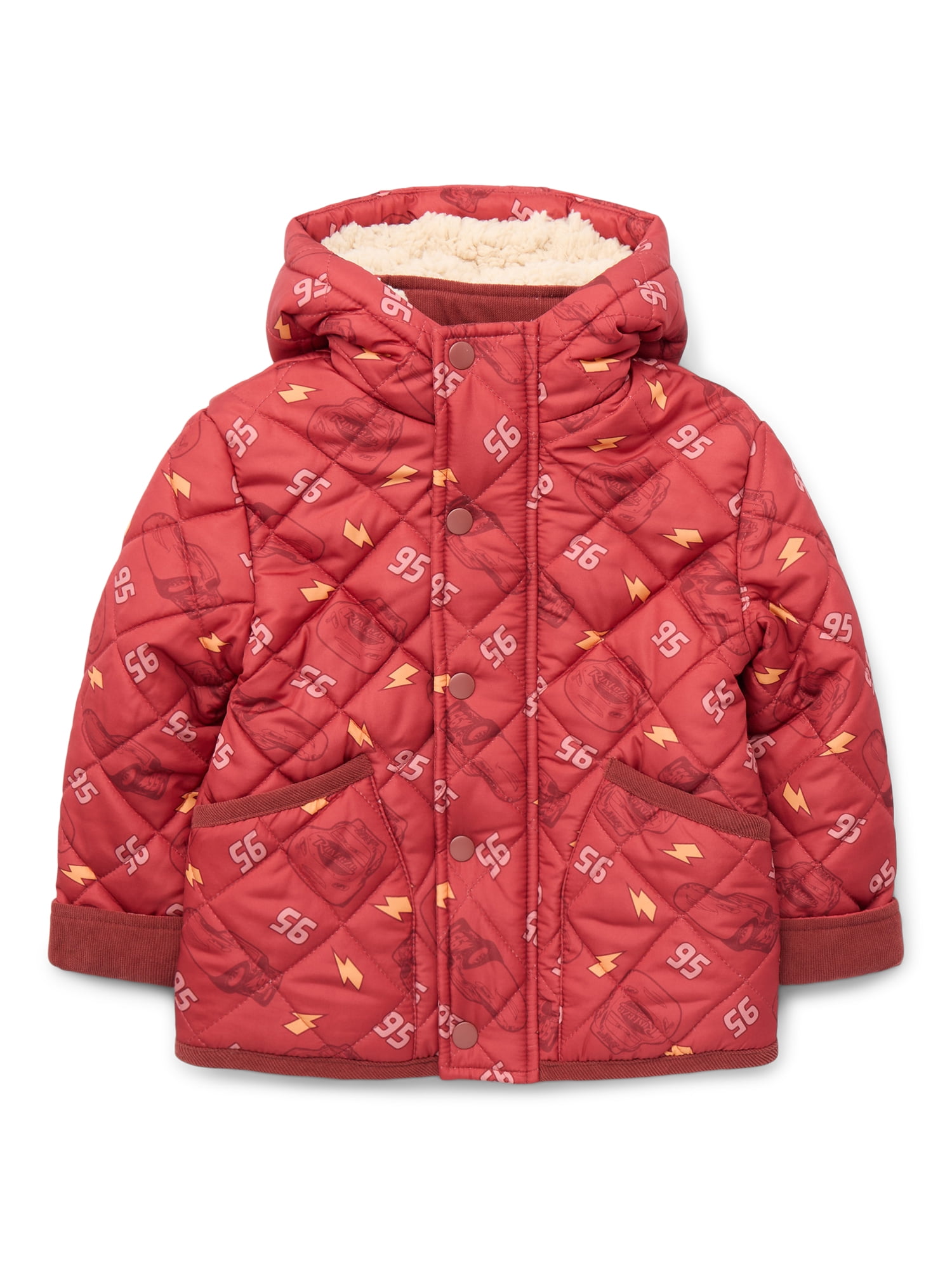 Character Toddler Boy Quilted Jacket with Faux- Shearling Lining, Sizes 2T-5T