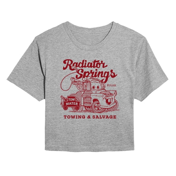 Cars - Tow Mater Business - Juniors Cropped Graphic T-Shirt