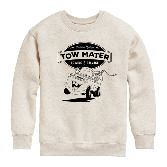 Cars - Tow Mater Towing And Salvage - Youth Boys Crew Fleece Sweatshirt