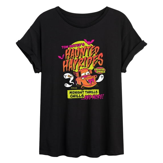 Cars - Tow Mater's Haunted Hayrides - Juniors Oversized Graphic T-Shirt