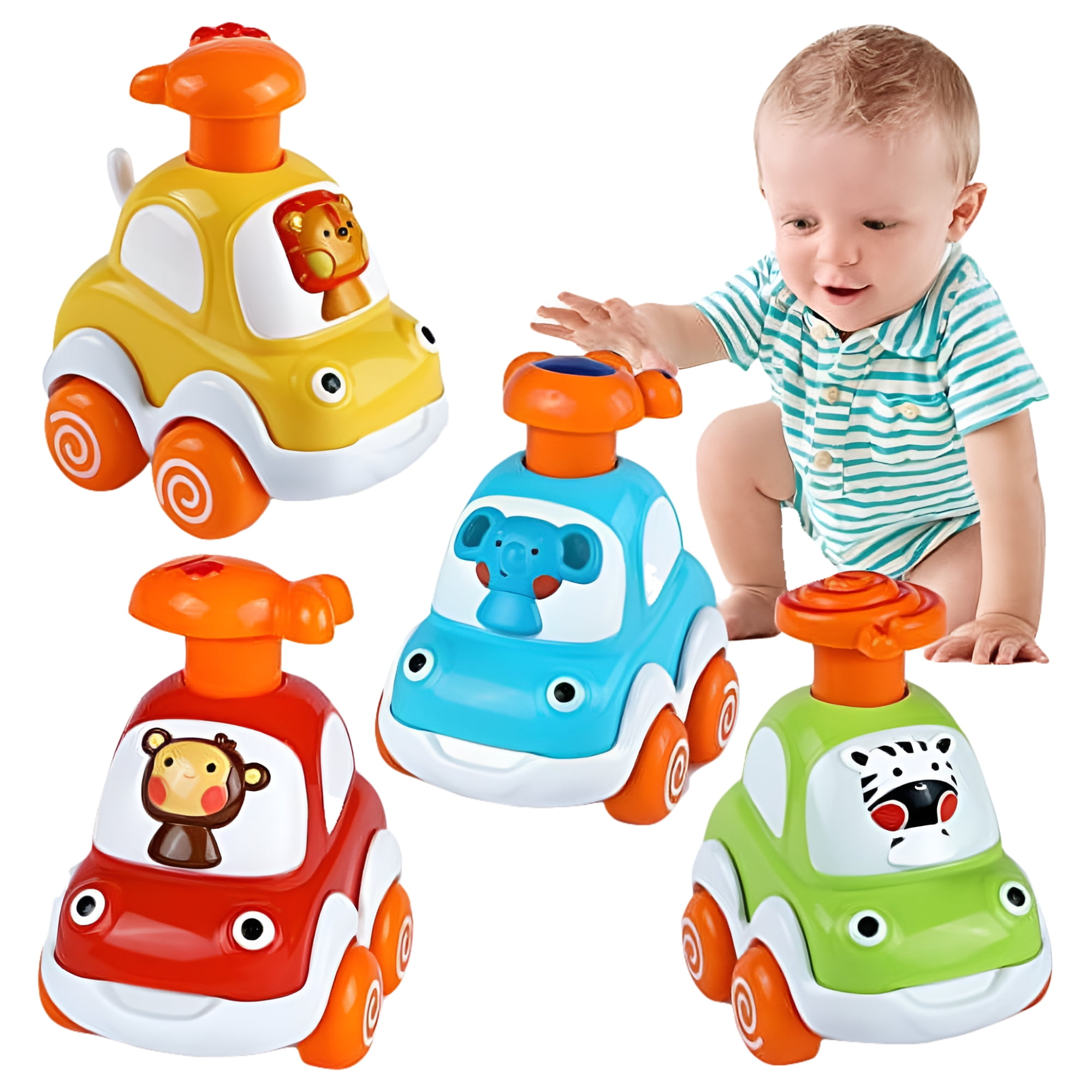 Cars Toys for 1 Year Old Boy Gifts Press and Go Cartoon Toys Cars for Toddlers 1 3 Baby Toys 12 18 Months Toddler Toys Age 1 2 One Year Old Boy Toys