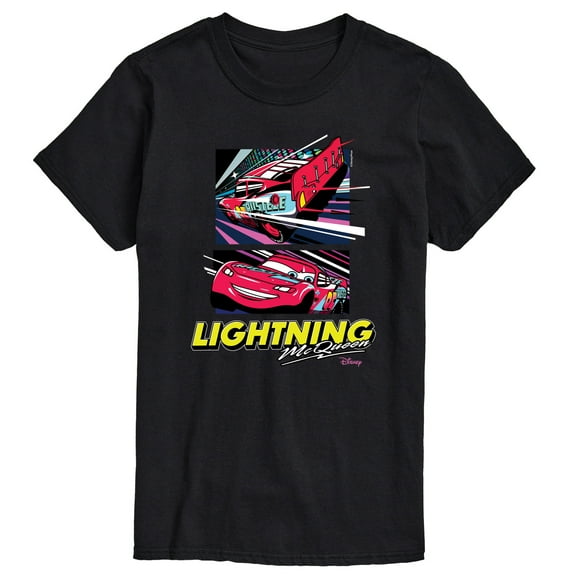 Cars - Under The Lights Lightning Mcqueen   - Men's Short Sleeve Graphic T-Shirt