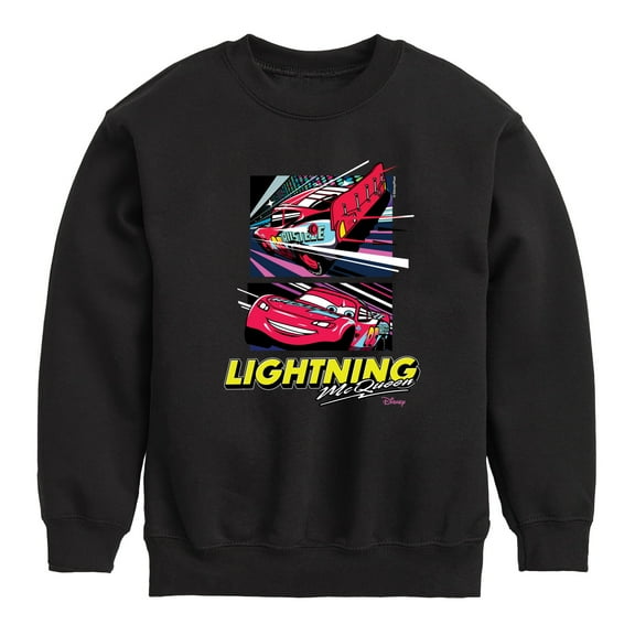 Cars - Under The Lights Lightning Mcqueen - Toddler & Youth Crewneck Fleece Sweatshirt