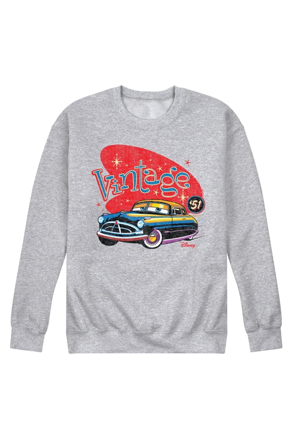 Cars - Vintage - Men's Crew Neck Fleece Pullover