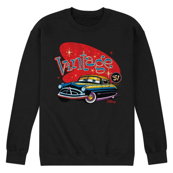 Cars - Vintage - Men's Crew Neck Fleece Pullover