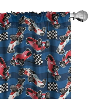  Red Race Car Door Curtains for Doorway Door Window Closet, Cool  Racing Car Blackout Curtain, Speed Sports Car Doorway Curtain, Black White  Plaid Check Flag Insulated Thermal Curtains, 52 W x