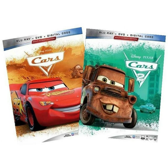 Cars and Cars 2 Blu Ray and DVD Bundle