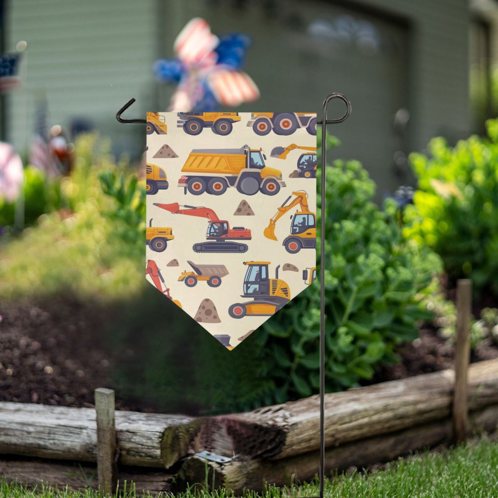Cars and Soil Garden Flag 18