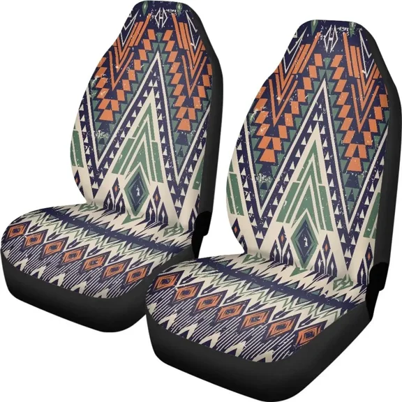 Cars for Protector Seat Bucket Covers Seat Front Car Pcs 2 Universal Pattern Geometry Aztec Tribal Indian Nativa Southwest