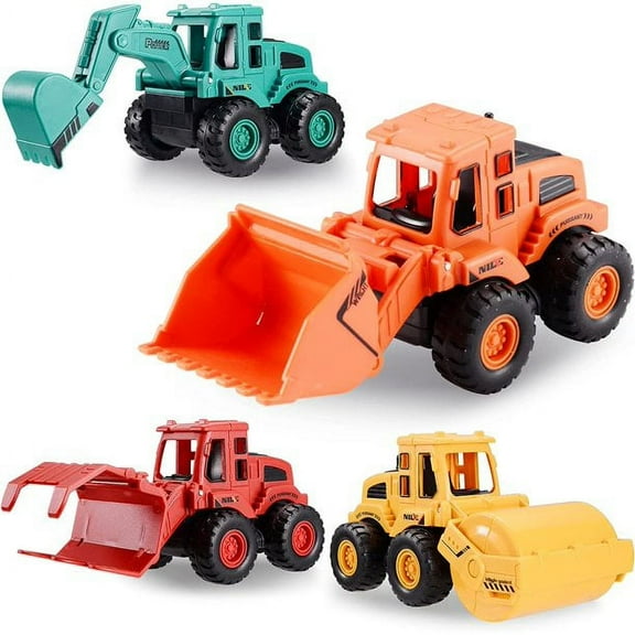 Cars for Toddlers -4 PCS Construction Truck Toys ,Christmas Gift Toys for Girls Boys 3 to 11 Years