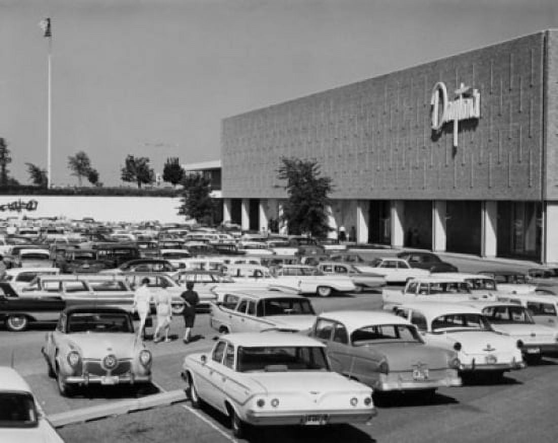 Cars in a parking lot of a commercial building Edina Minnesota USA Canvas Art - (24 x 36)