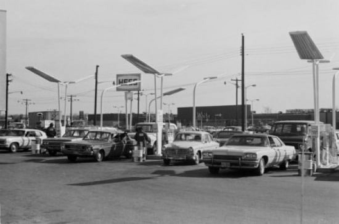 Cars in parking lot Canvas Art - (24 x 36)