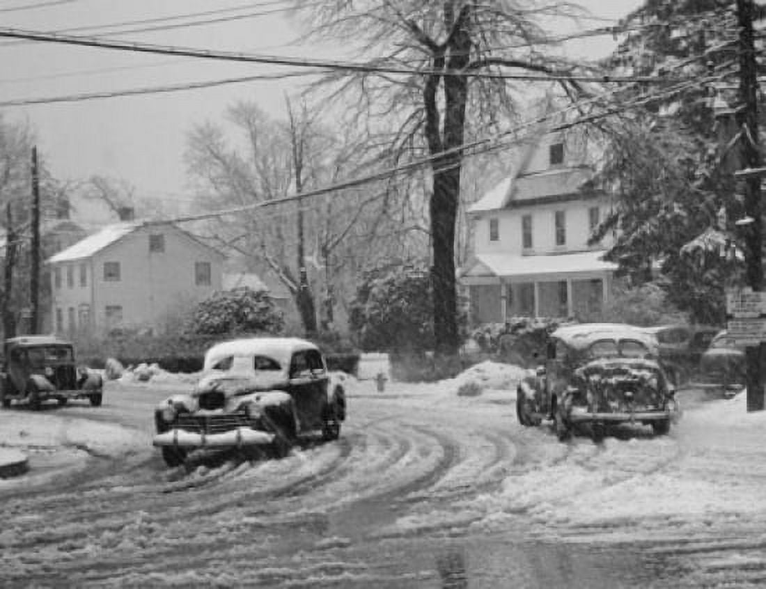 Cars moving on a road Amityville New York USA Canvas Art - (18 x 24)