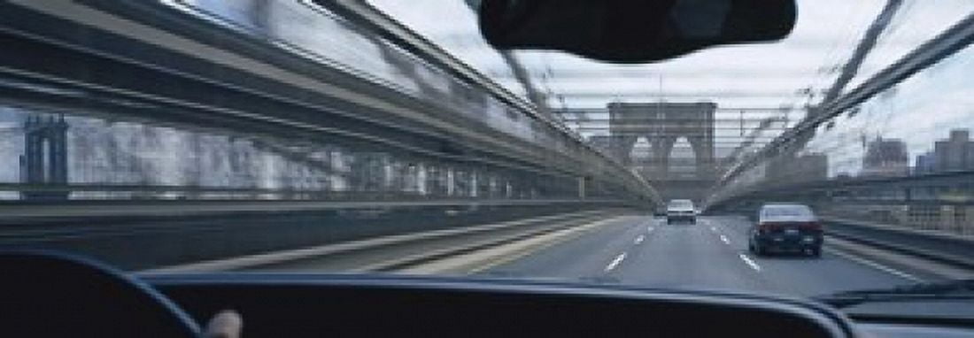 Cars moving on the bridge Brooklyn Bridge New York City New York State USA Canvas Art - Panoramic Images (18 x 7)