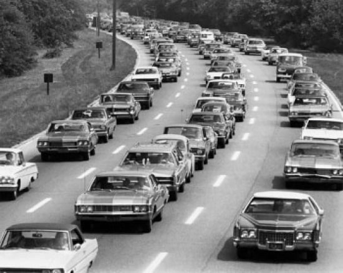 Cars moving on the road Canvas Art - (18 x 24)
