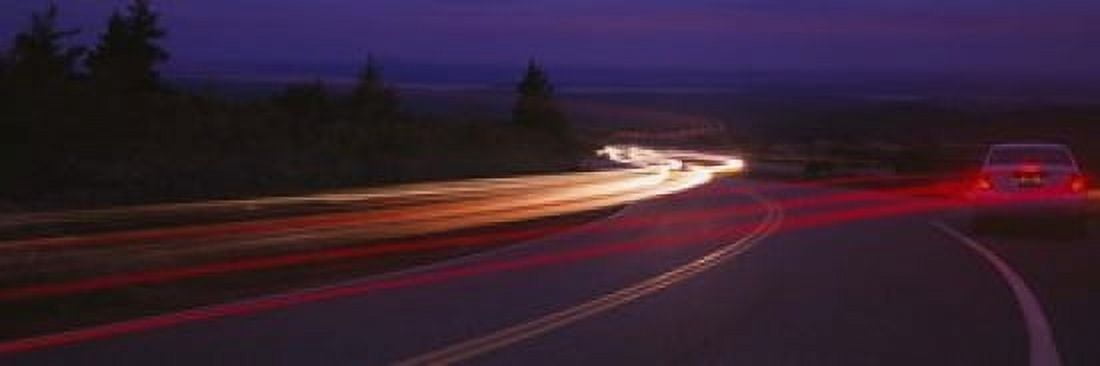 Cars moving on the road Mount Desert Island Acadia National Park Maine USA Canvas Art - Panoramic Images (18 x 6)