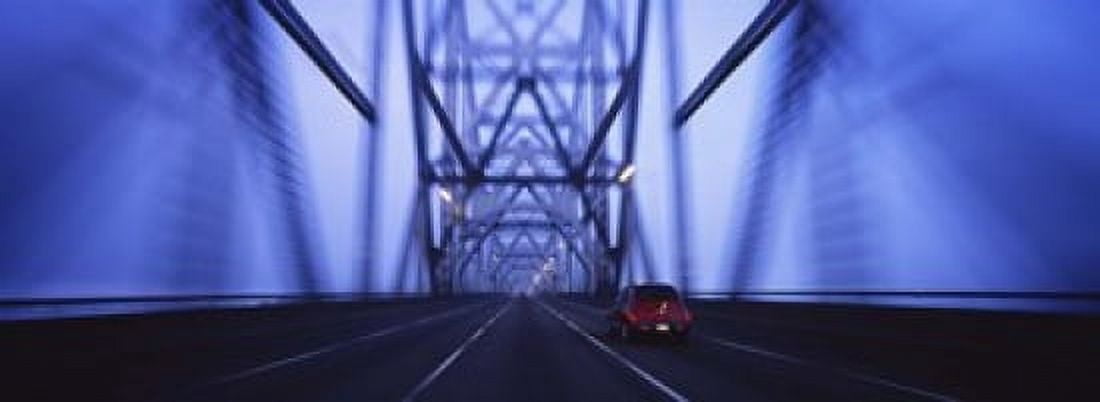 Cars on a suspension bridge Bay Bridge San Francisco California USA Canvas Art - Panoramic Images (18 x 7)