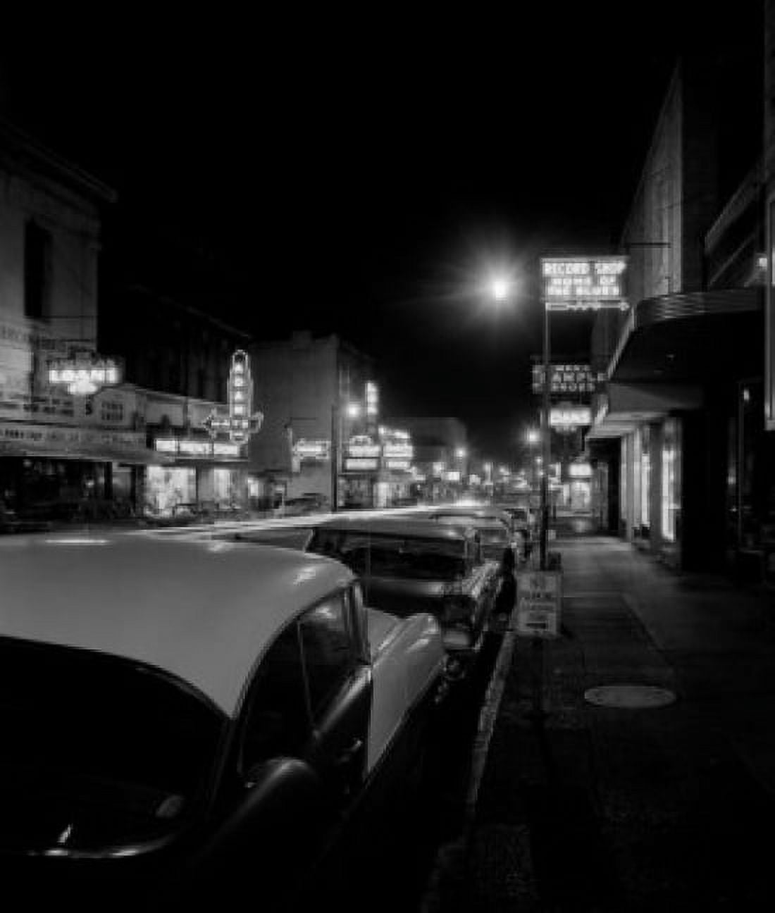 Cars parked in a street Beale Street Memphis Tennessee USA Canvas Art - (18 x 24)