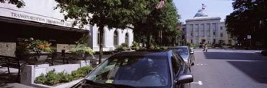 Cars parked in front of Transportation Technology Center Raleigh Wake County North Carolina USA Canvas Art - Panoramic Images (36 x 12)
