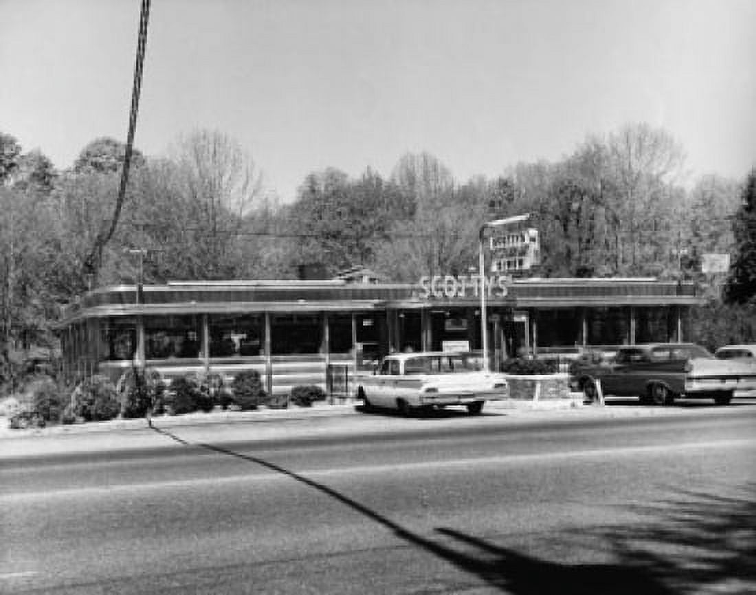 Cars parked in front of a restaurant Canvas Art - (18 x 24)