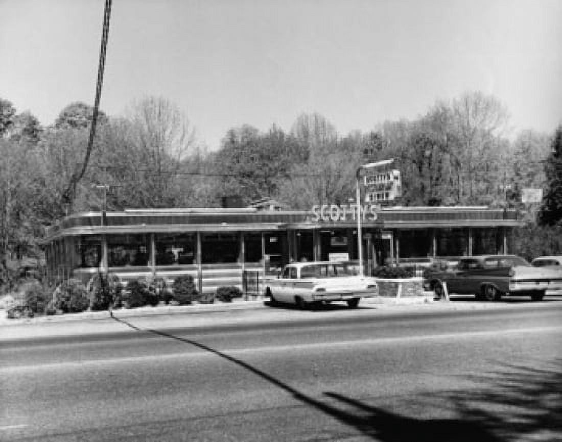 Cars parked in front of a restaurant Canvas Art - (24 x 36)