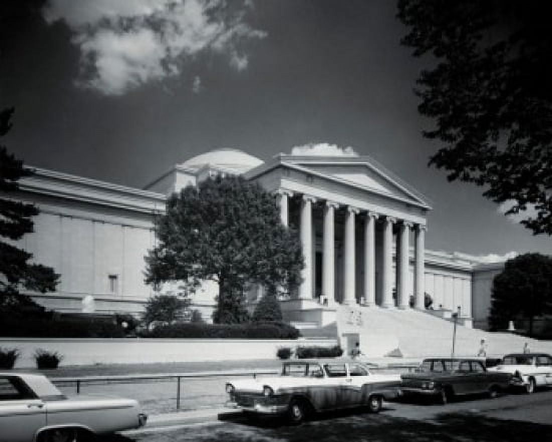 Cars parked in front of an art museum National Gallery of Art Washington DC USA Canvas Art - (18 x 24)