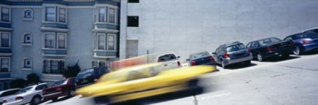 Cars parked on the roadside San Francisco California USA Canvas Art - Panoramic Images (18 x 6)
