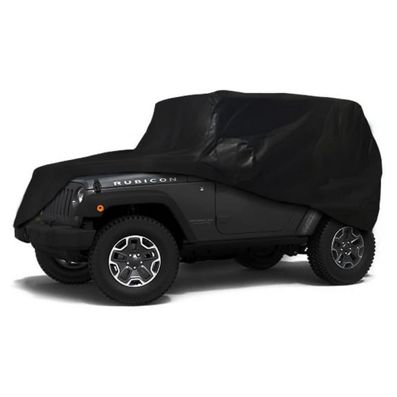 CarsCover Custom Fit 100% Sunblock 2007-2018 Jeep Wrangler 2 Door SUV Xtrashield Black Car Cover